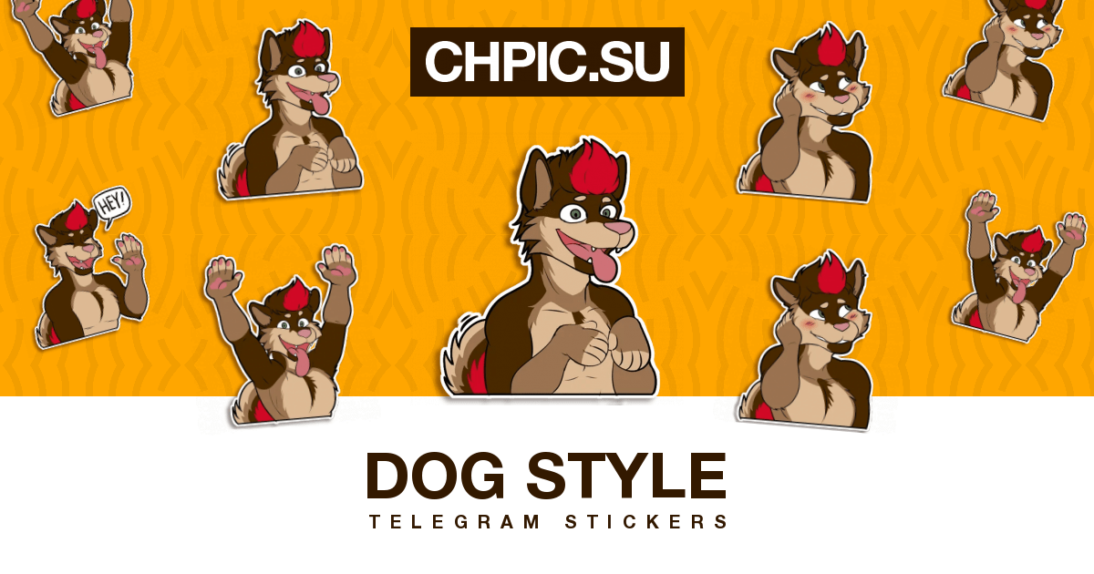 Telegram Sticker 🤩 from «Dog Style» pack