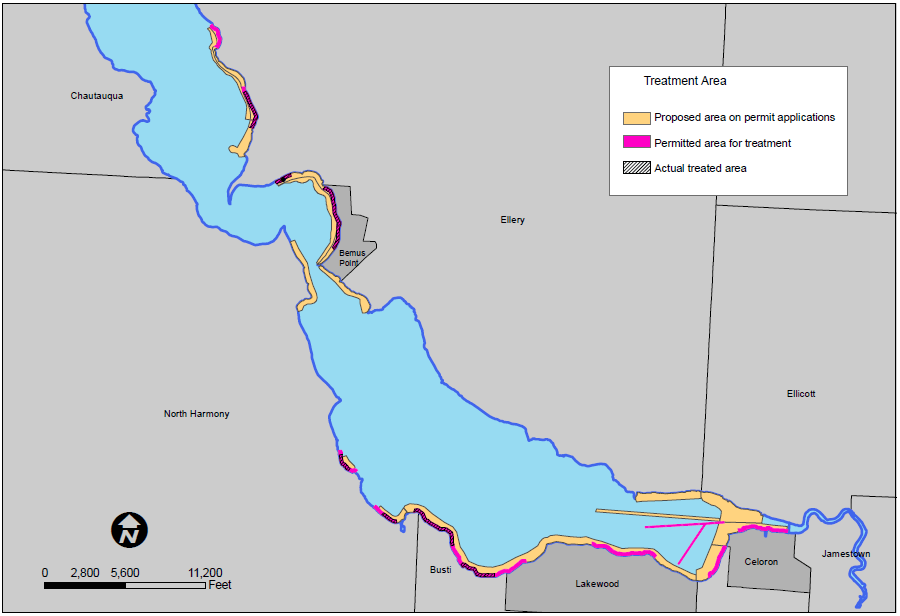 Chautauqua Lake Depth Map