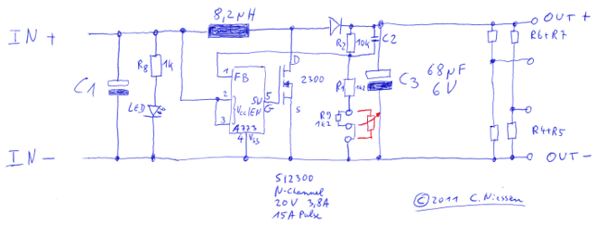 Christoph Niessen Elektronik StepUpWandler 0,9>5,1 Volt