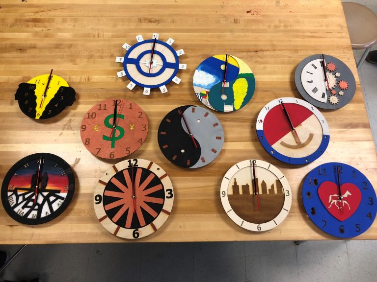 IED Students Design & Build Clocks Chris and Jim CIM