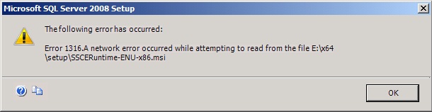 Error 1316.A SQL 2008 Repair « Chris Beams’s Blog