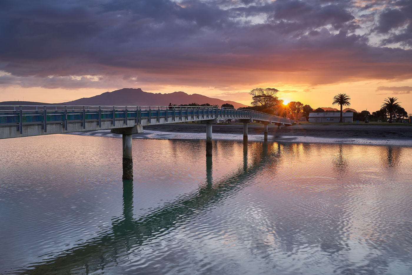 Raglan Sunset Reflections NZ Landscape Prints for Sale