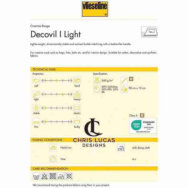 Decovil Light Chris Lucas Designs Bag Making Supplies Australia