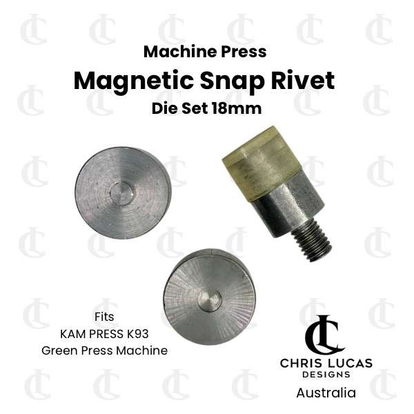 Rivet Set Snaps Slim 18mm Silver Chris Lucas Designs