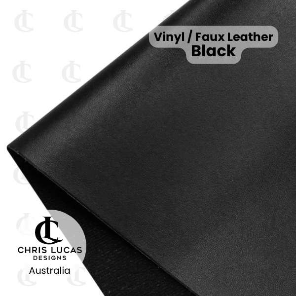 Vinyl Faux Leather Black Chris Lucas Designs Bag Making Supplies