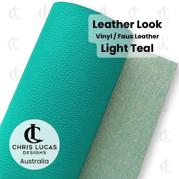 Leather Look Vinyl / Faux Leather Light Teal Bag Making Supplies