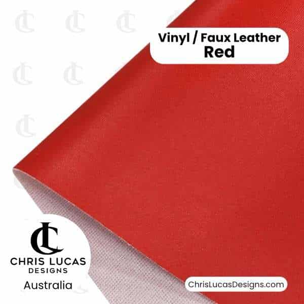 Vinyl Faux Leather Cow Hide Red Chris Lucas Designs Bag Making