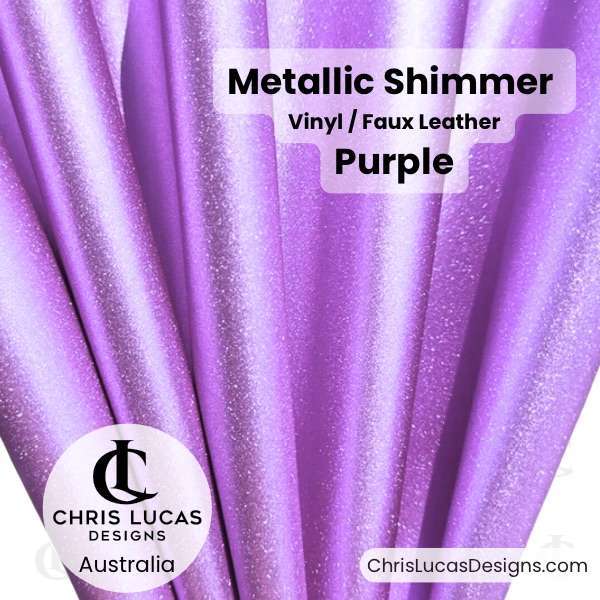 Metallic Shimmer Vinyl / Faux Leather Purple Chris Lucas Designs
