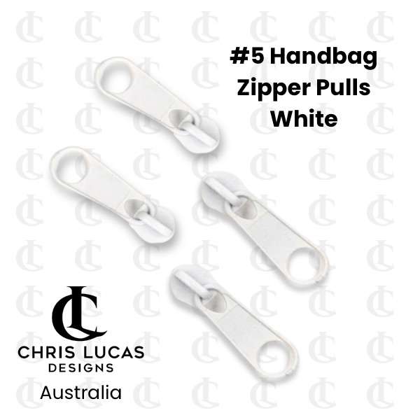 Handbag Zipper Pulls White Chris Lucas Designs Bag Making