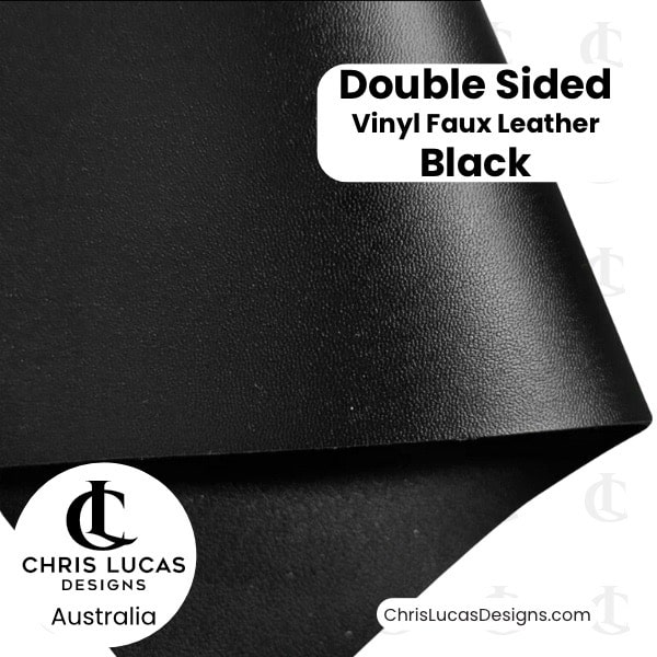 Double Sided Vinyl Faux Leather Black Chris Lucas Designs Bag
