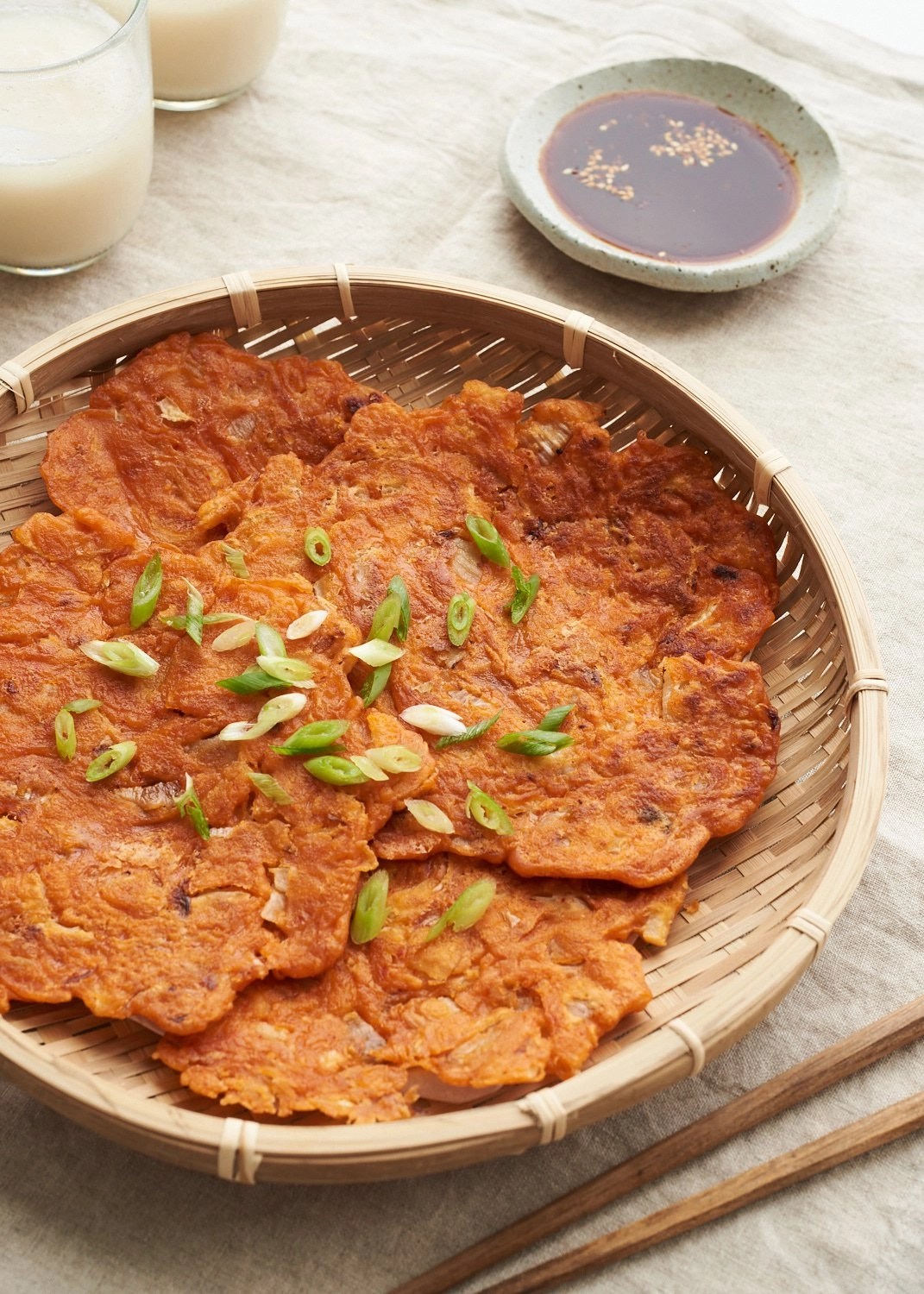 Kimchi Jeon (Kimchi pancake) with Fennel Chrisse En Place
