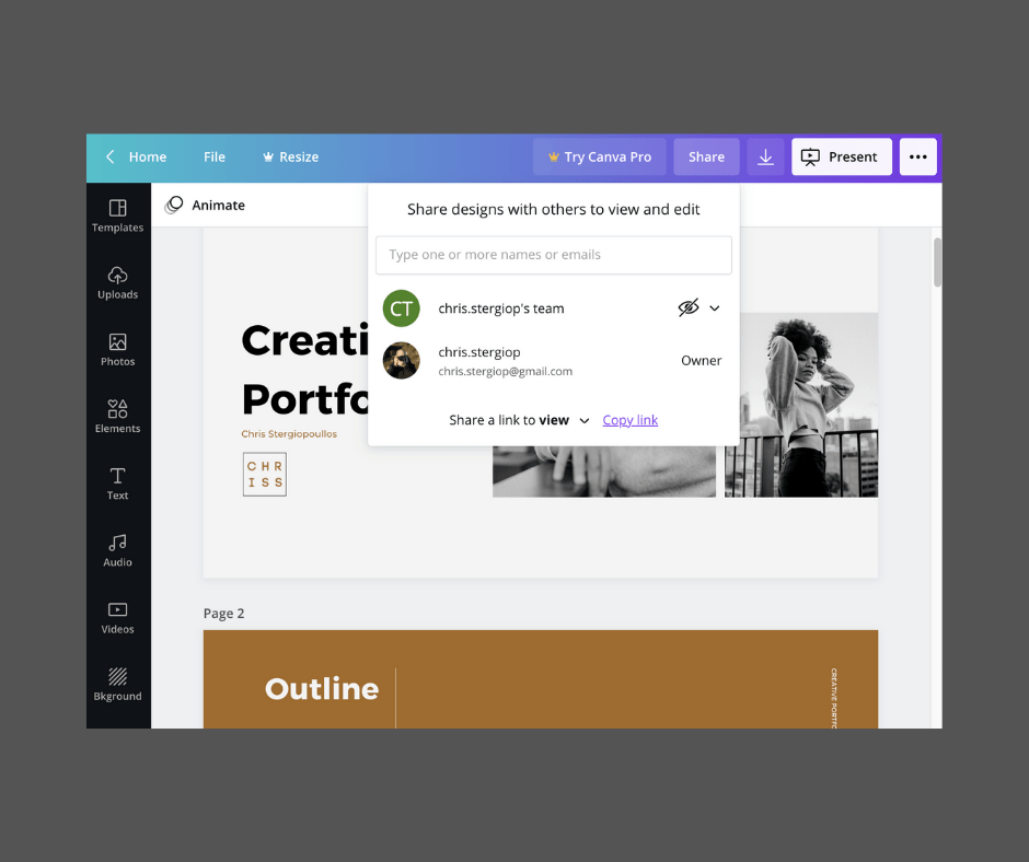 Photography Portfolio for Beginners (Canva guide + FREE Template