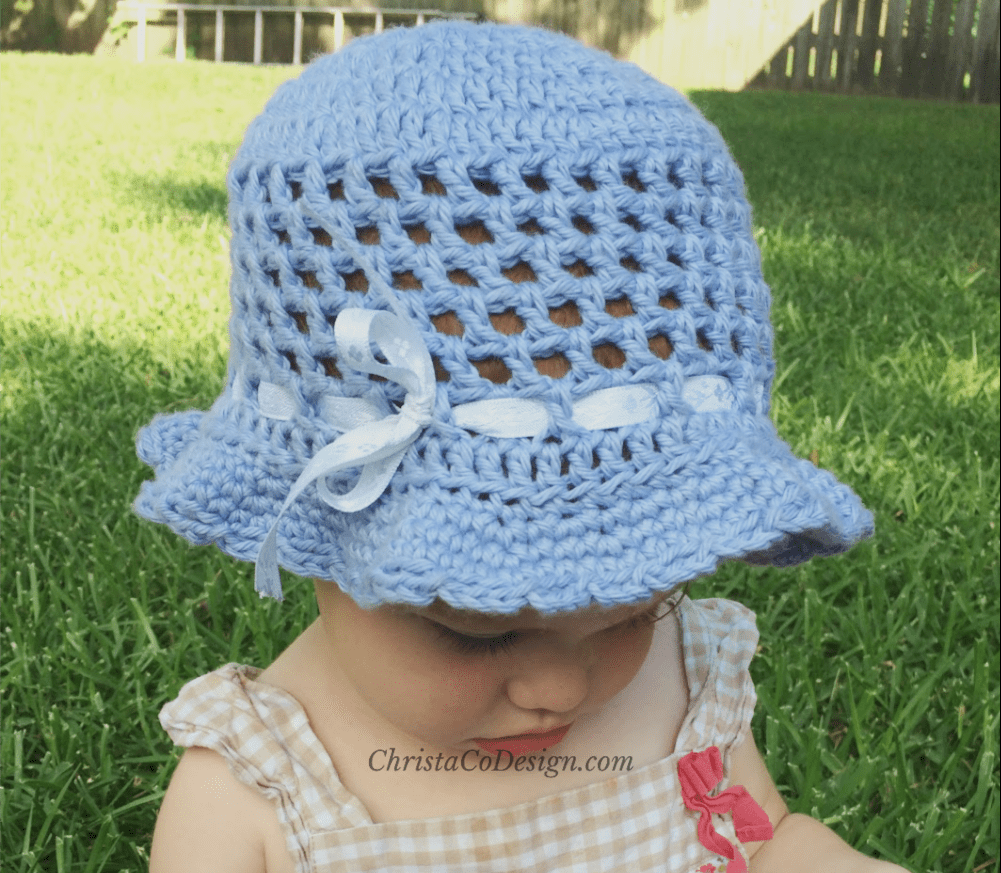 Crochet Toddler Sun Hat Tutorial ChristaCoDesign