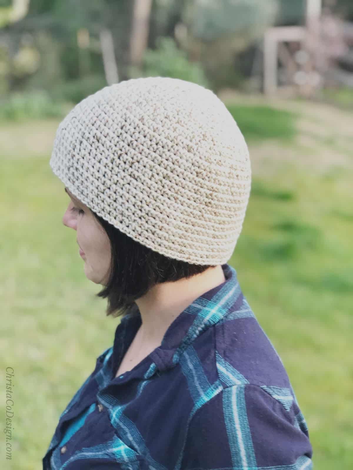 Easy Cotton Chemo Cap Crochet Pattern For Summer ChristaCoDesign