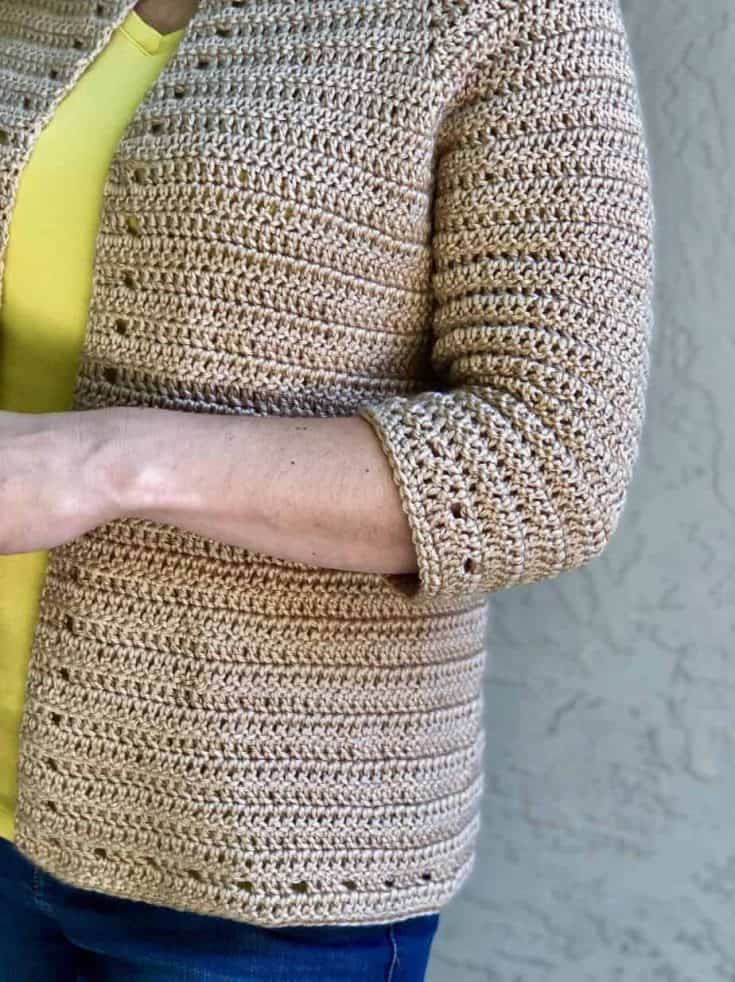 Spring Cardi a Top Down Crochet Cardigan Pattern ChristaCoDesign