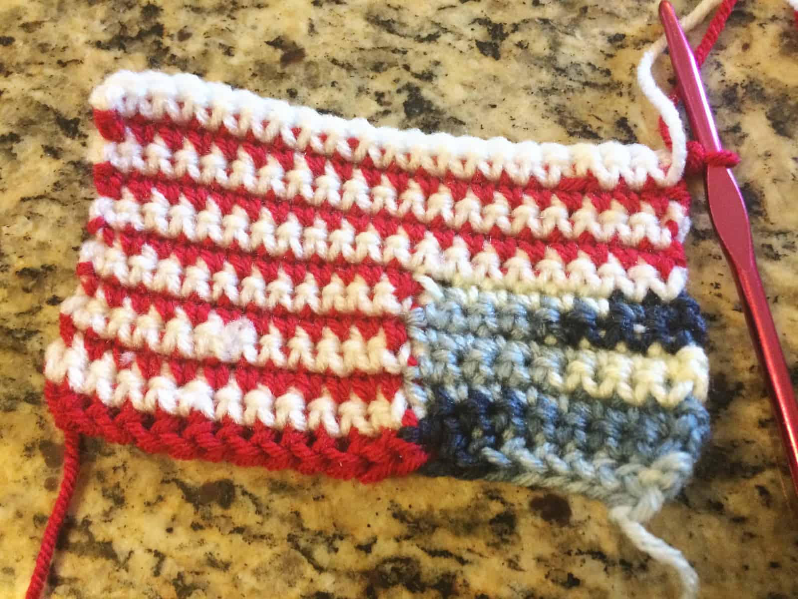 Crochet Flag Pattern United States Flag with Photo Tutorial