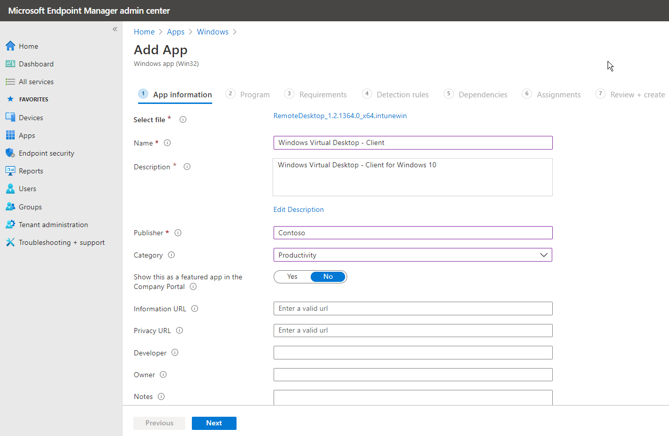Learn how to deploy the Remote Desktop (MSRDC) Windows Virtual Desktop