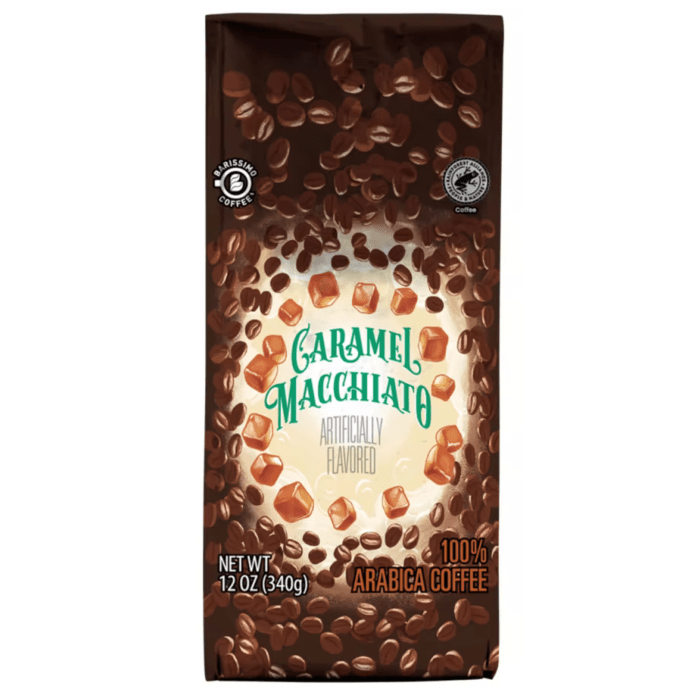 Barissimo Caramel Macchiato Flavored Coffee Ground 12oz (Light Roast