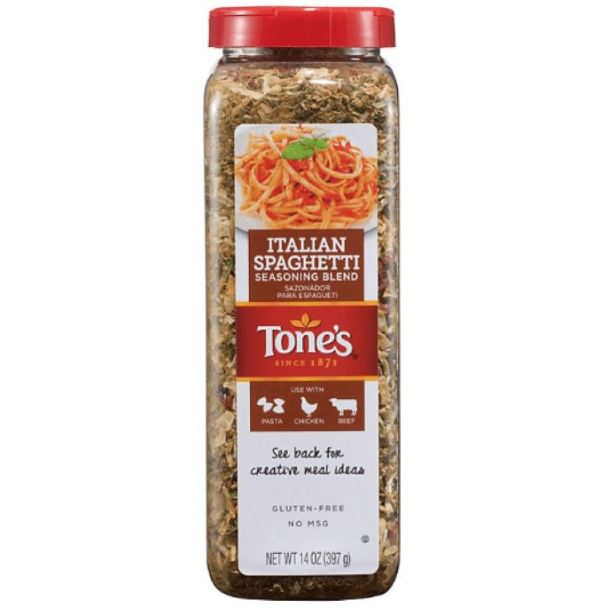 Tones Italian Spaghetti Seasoning Blend 14oz Best Spices, Rubs