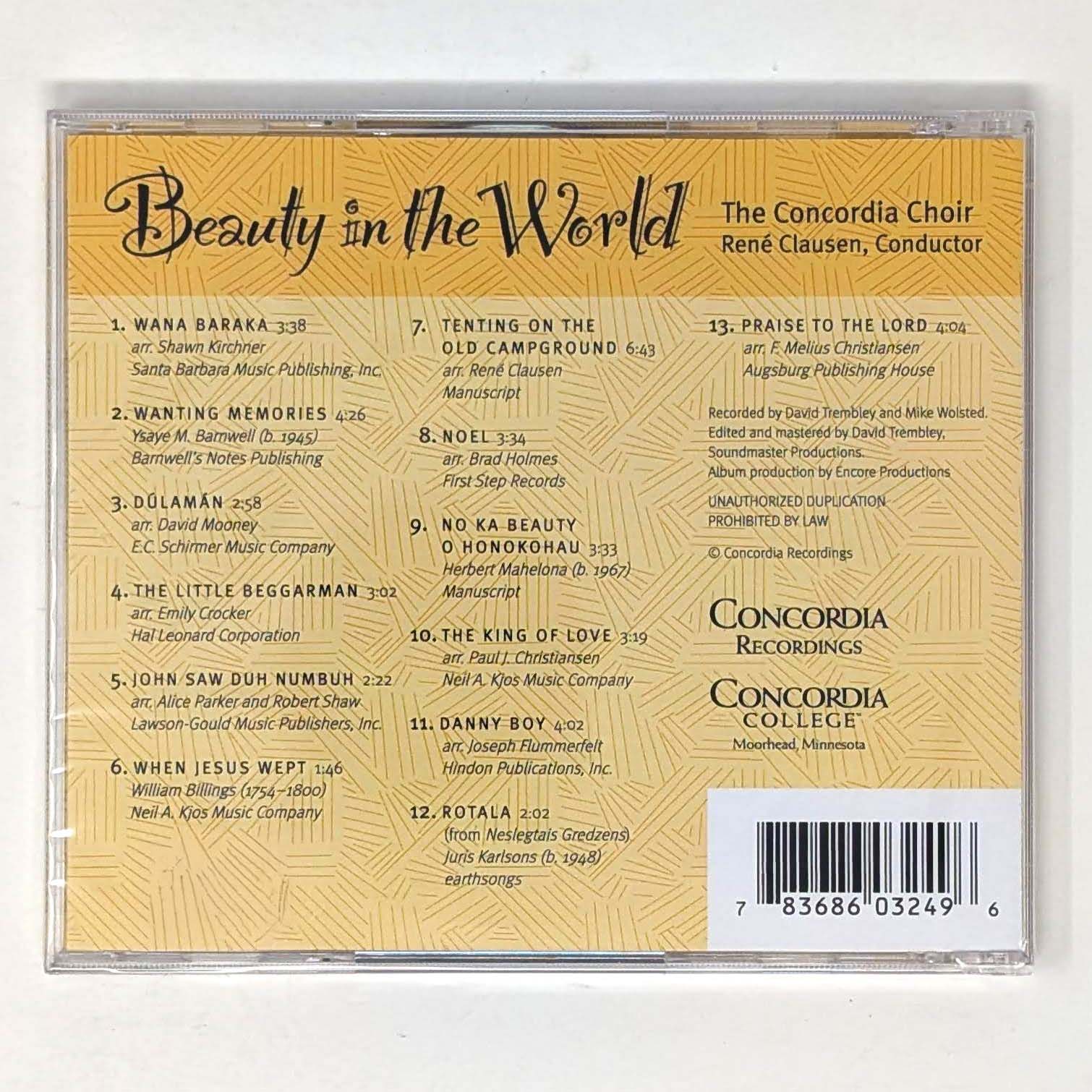 Beauty In The World The Concordia Choir
