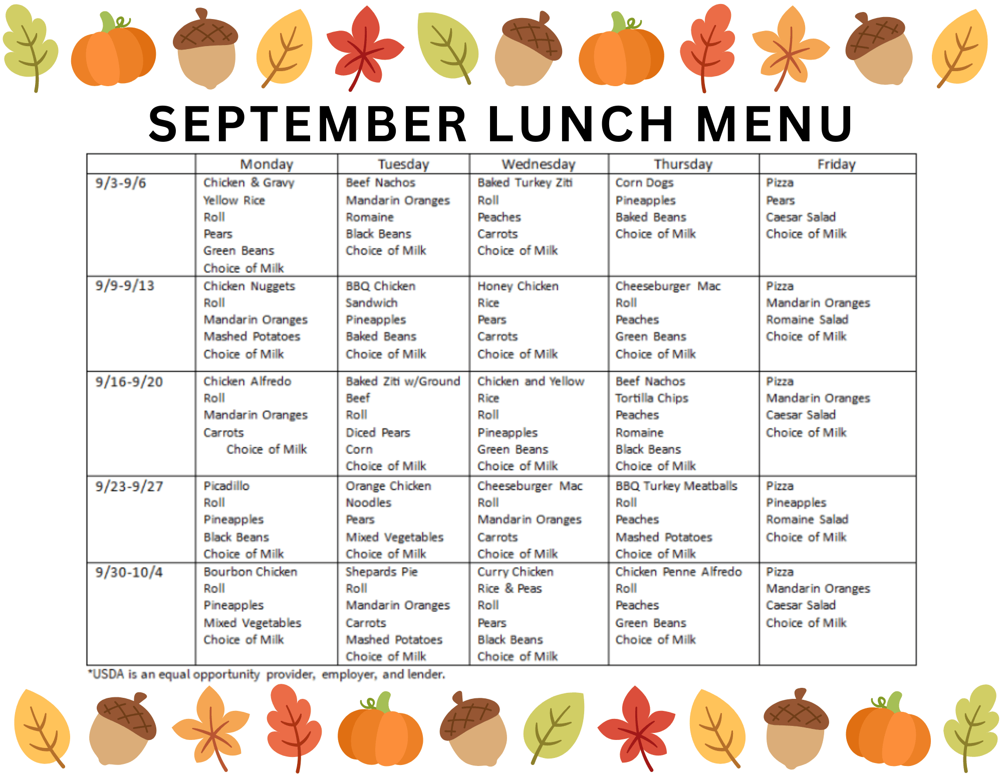 Lunch Menu Christian Preparatory Schools(08)