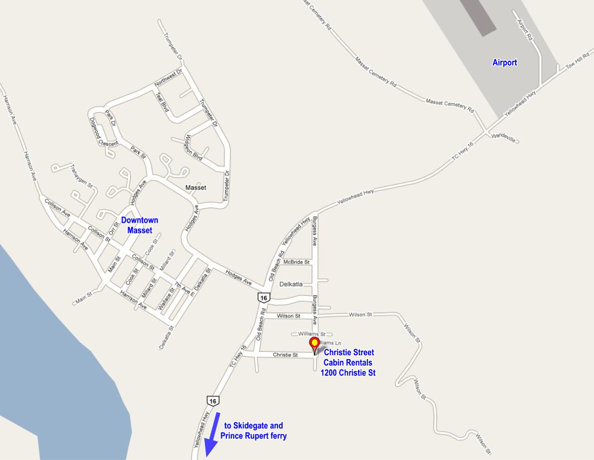 Contact Christie Street Cabin Rentals Queen Charlotte Islands Masset BC