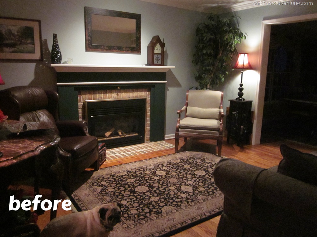 Living Room MakeOver! {Tan, White, Blue} Christina Maria Blog