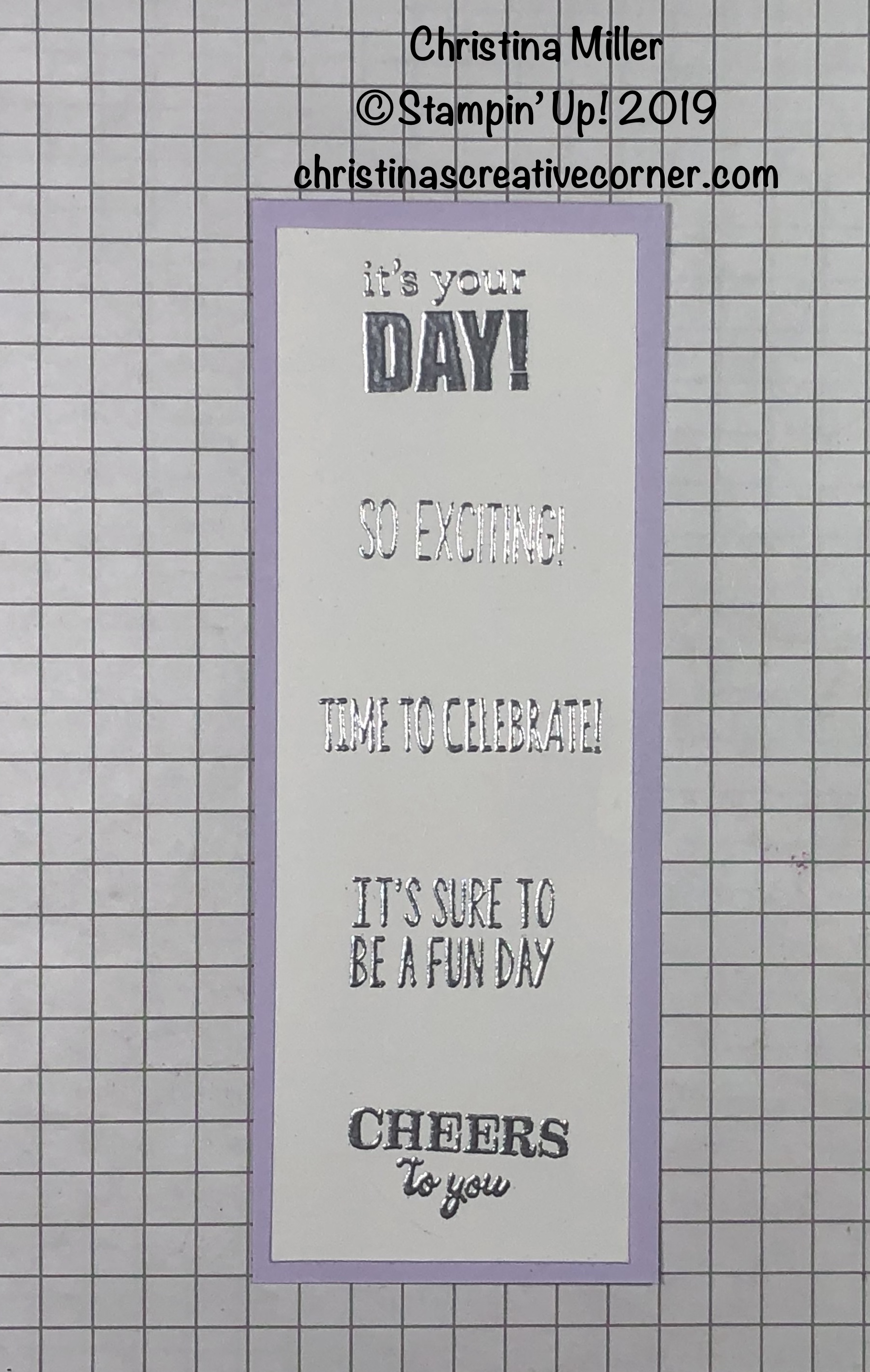 Quick and easy with Itty Bitty Birthdays Christina's Creative Corner