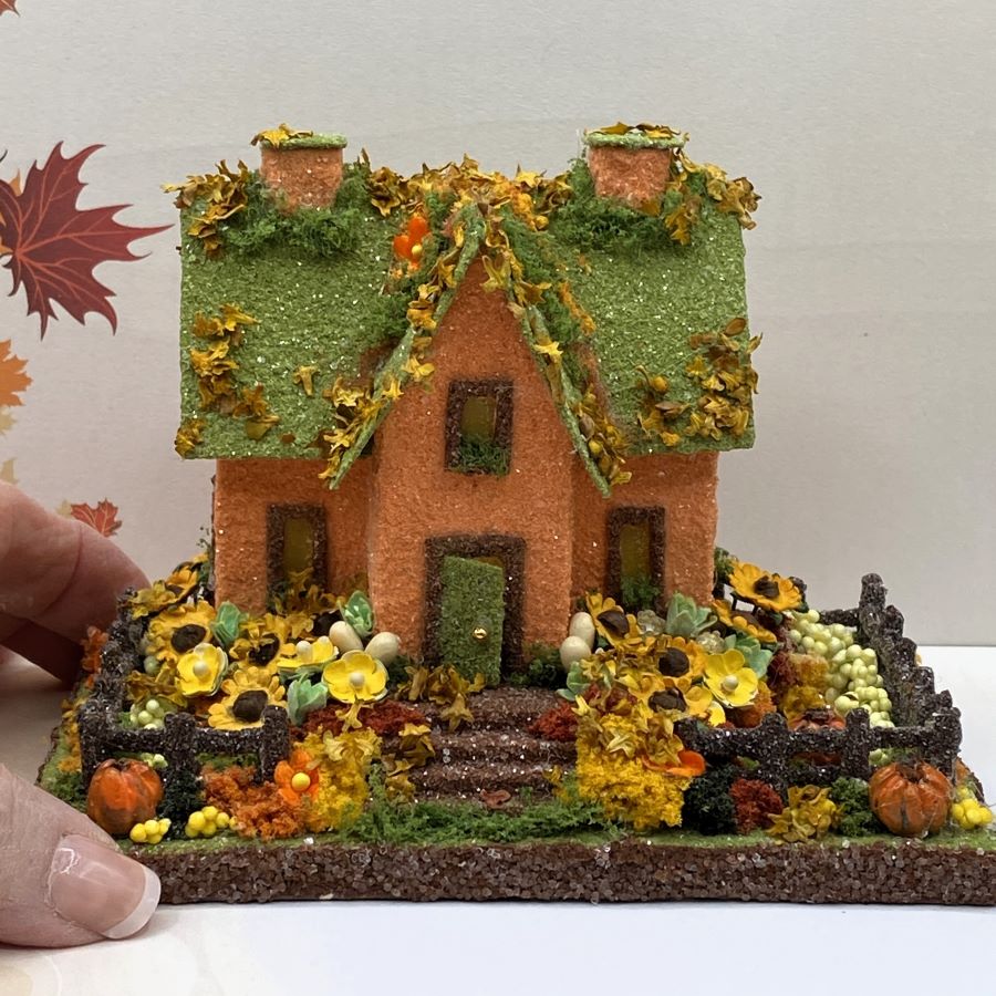 mini size autumn putz house Christmas Notebook