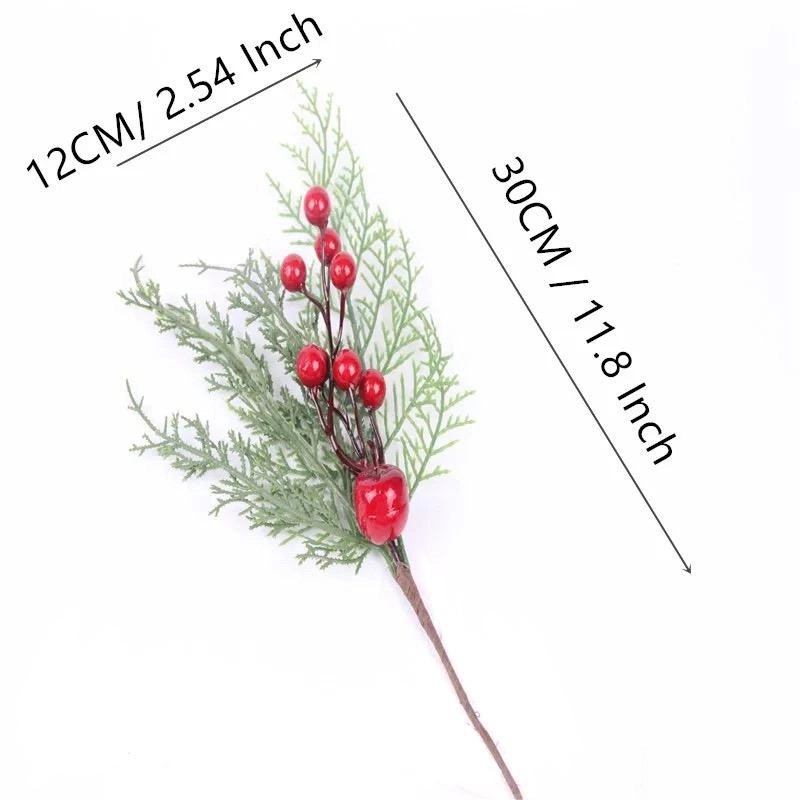 Zoe 30 cm Red Berry Tree Spray Pine Concept