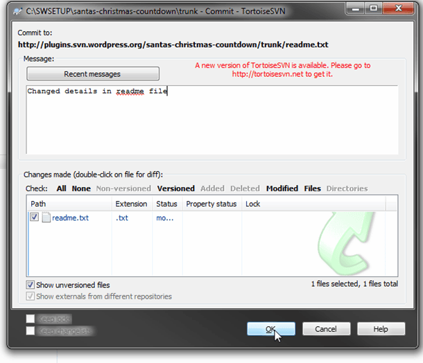 SVN Error Commit blocked by hook is no big deal