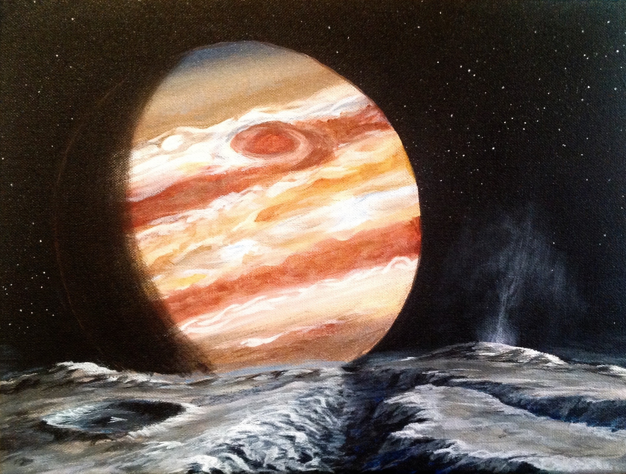 Jupiter From Europa Space Art by Christopher Doll