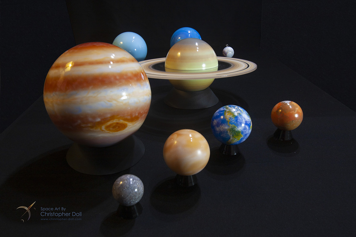 Solar System Set Space Art By Christopher Doll