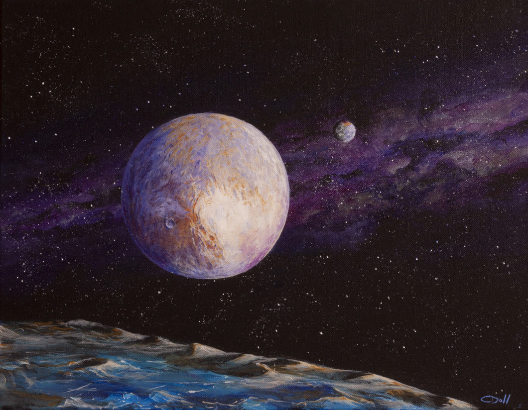 Pluto_Charon Space Art By Christopher Doll