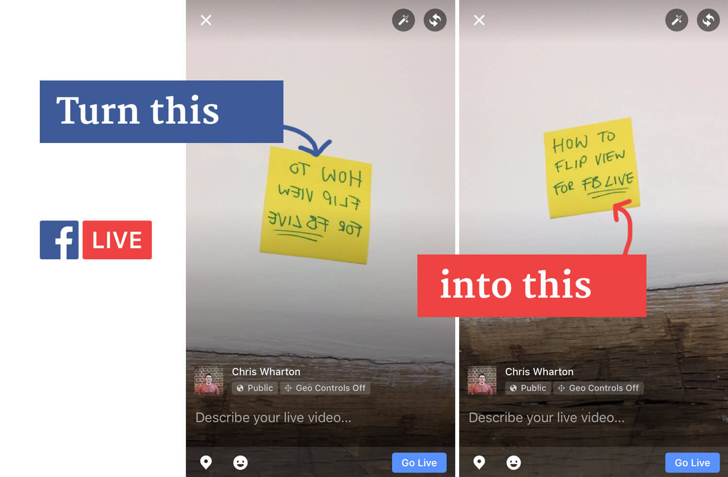 How to make sure everything is the right way round on your Facebook