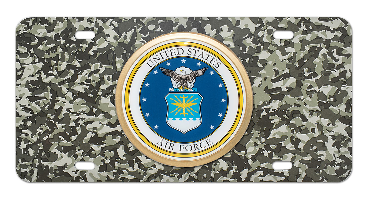 Air Force Seal Urban Camo License Plate Elektroplate
