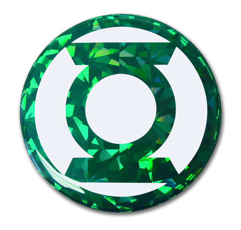 Green Lantern 3D Reflective Decal Elektroplate
