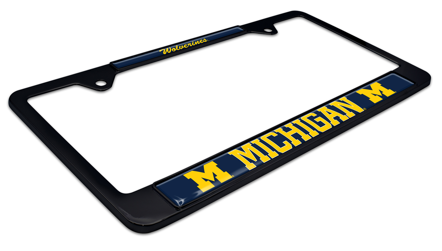 University of Michigan Wolverines Black License Plate??? Elektroplate