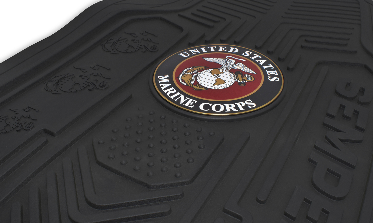 Marines Black Floor Mats 2 Pack Elektroplate
