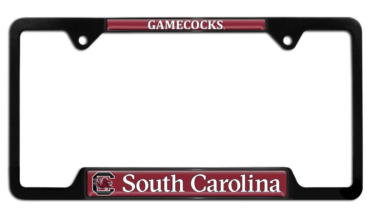 South Carolina Gamecocks Black License Plate Frame Elektroplate