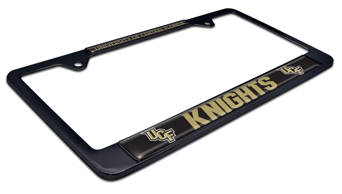 UCF Knights Black License Plate Frame Elektroplate