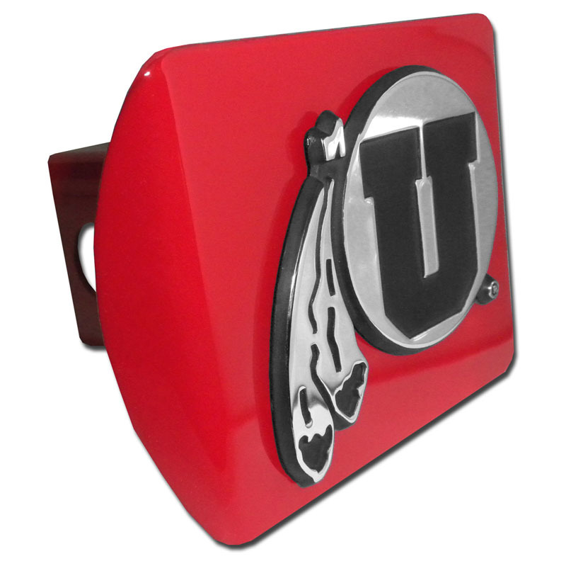 Utah Feathers Red Hitch Cover Elektroplate