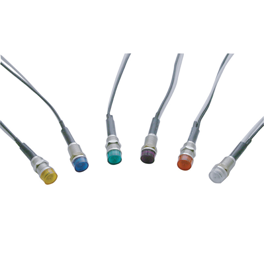 1 LED INDICATOR LYS HVIT