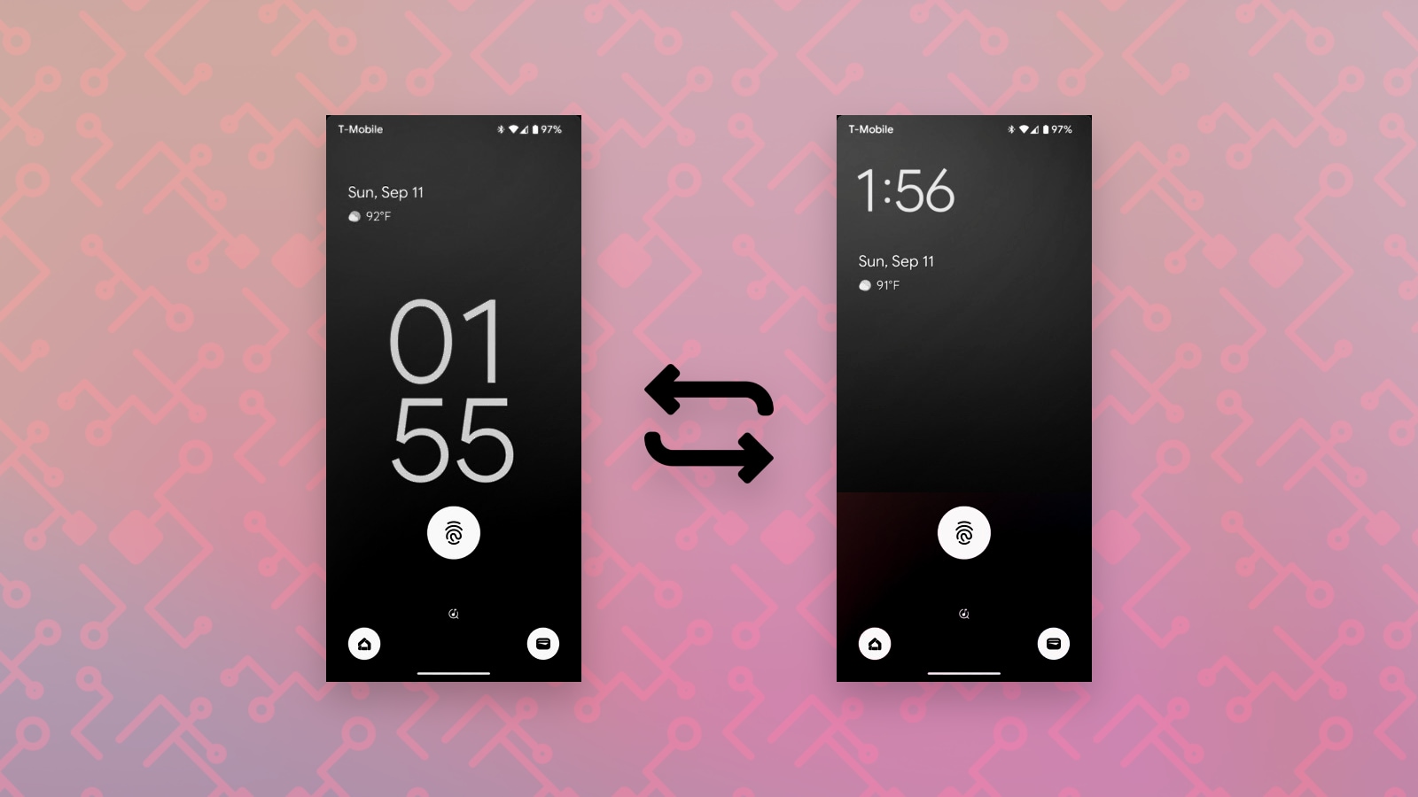 How to switch clock styles on Android phone’s lock screen