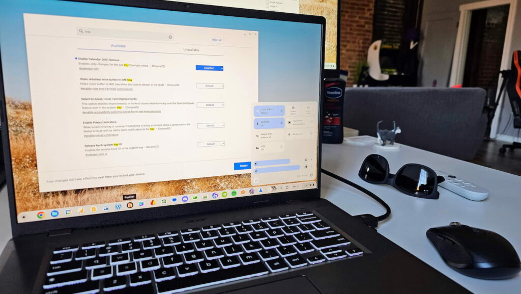 Enable Material You Chromebook Quick Settings menu right now