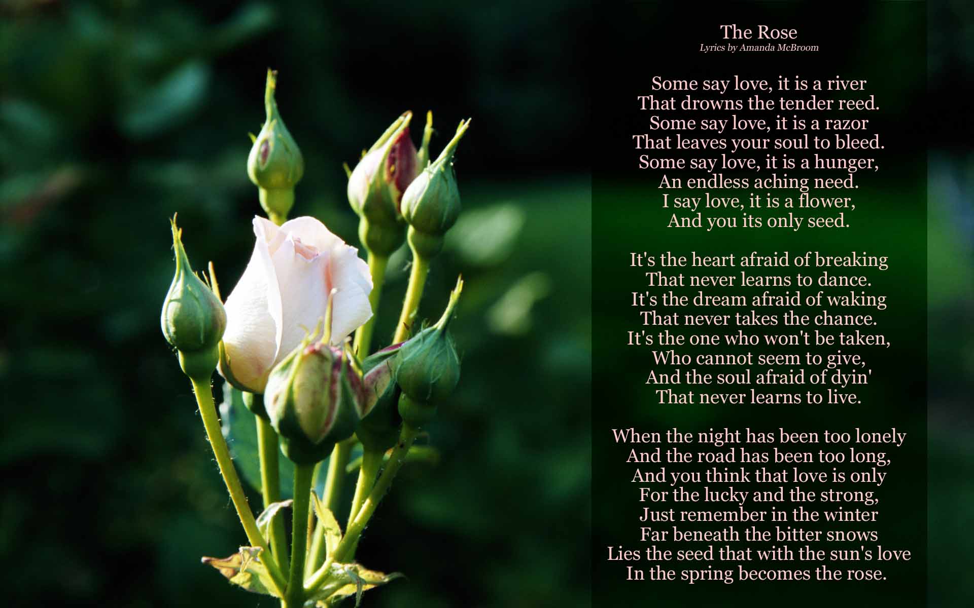 The Rose Bette Midler Lyrics