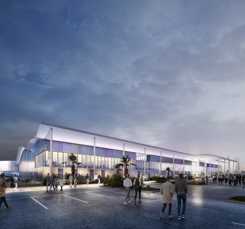 A Cherbourg, d’un complexe sportif en Palais des Sports par Chaix & Morel