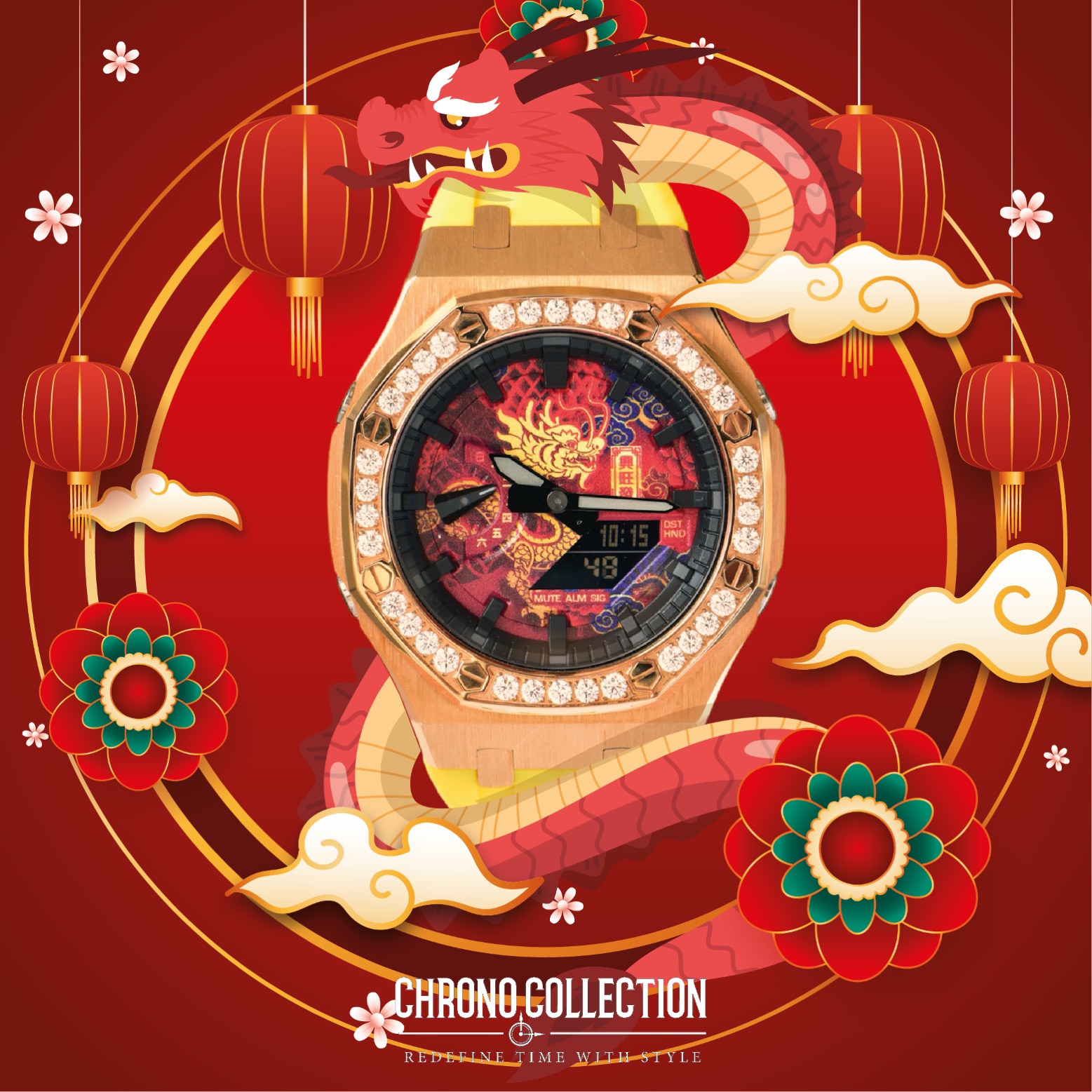 Golden Dragon G shock mini Chrono Collection