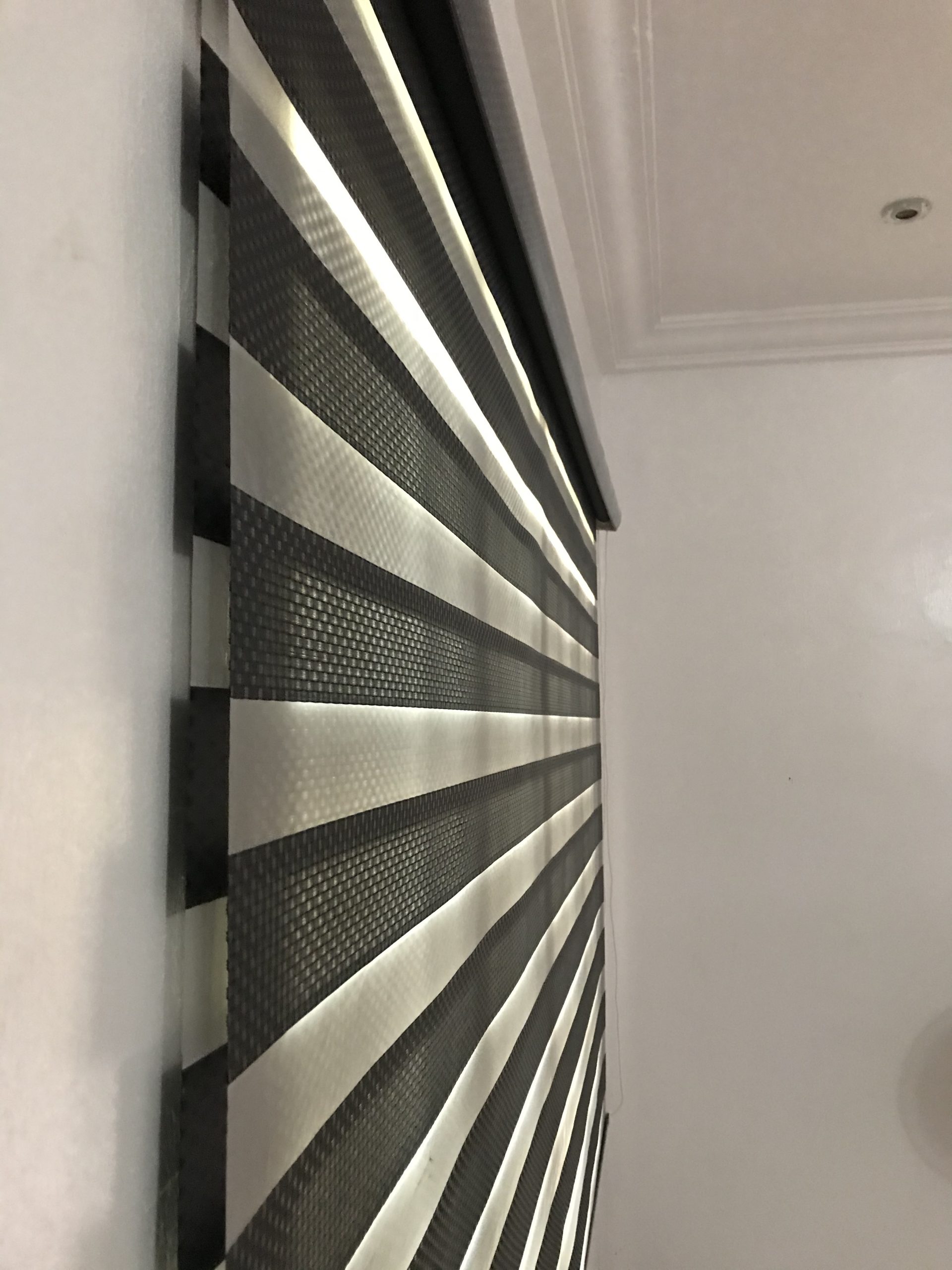 Black And White Window Shades Black and White Fabric Window Blind Chronos Stores