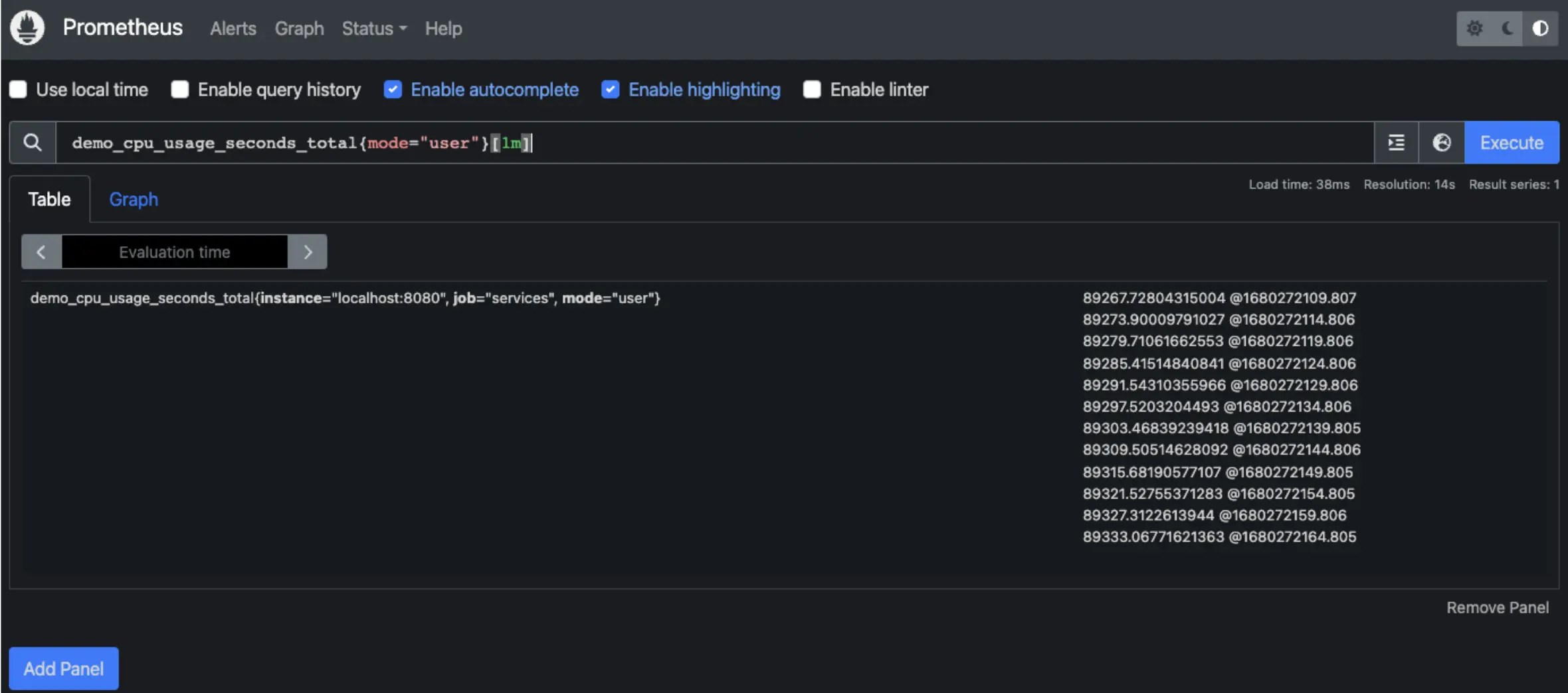 Exploring basic Prometheus queries